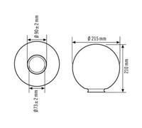 ESYLUX ESYLUX Systemglas Monza EL10026164 transparent Quantité:1