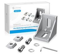 eSynic 10 pcs Équerre Aluminium 30x30 Équerres de Fixation Support d'Angle pour Profilés en Aluminium,Profilés de Pilier,Connexions Accessoires