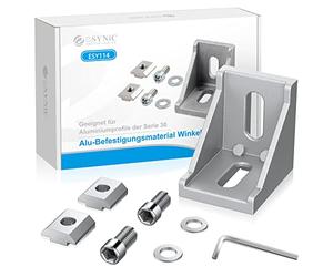 eSynic 10 pcs Équerre Aluminium 30x30 Équerres de Fixation Support d'Angle pour Profilés en Aluminium,Profilés de Pilier,Connexions Accessoires