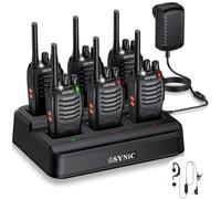 eSynic 6pcs Talkie-Walkie Rechargeable PMR446 sans Licence avec CTCSS/DCS