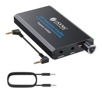 eSynic Ampli Casque Portable 16-600Ω Commutateur de Gain Amplificateur de Casque HiFi Interface Stéréo 3,5 mm Batterie au Lithium Amplificateur Audio Professionnel pour MP3 MP4 Téléphones Ordinateurs