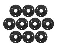 eSynic Bride filetée 10pc support mural en métal - 10 brides de tuyauterie en fonte malléable pour diamètre de tuyau 65mm avec 3 trous Decor Industrial Style Vintage -1/2 '' BSP