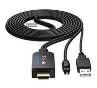 eSynic Câble eARC/ARC vers Optique 2,1M 192kHz/24bits Plug & Play PCM 2.0 Dolby Digital 5.1 DTS 5.1 Extracteur Audio HDMI pour TV vers Barre de Son Home Cinéma Casque de Fil