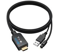 eSynic Câble Extracteur Audio Optique eARC/ARC 1,5m Adaptateur HDMI ARC Connexion de l'Interface eARC 192KHz/24bit Dolby Digital 5,1 DTS 5,1 Plug and Play pour TV vers Barre de Son Home Cinéma