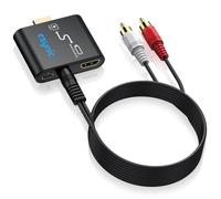 eSynic Extracteur Audio HDMI vers HDMI 4K@30H avec Convertisseur AUX 3,5mm pour Fire TV Stick sans ARC/eARC Hdmi Audio Extractor Audio Stéréo PCM 2.0 pour Haut-parleurs et Écouteurs