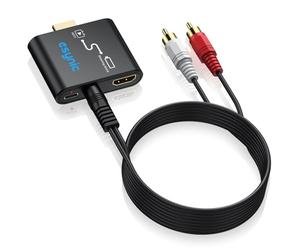 eSynic Extracteur Audio HDMI vers HDMI 4K@30H avec Convertisseur AUX 3,5mm pour Fire TV Stick sans ARC/eARC Hdmi Audio Extractor Audio Stéréo PCM 2.0 pour Haut-parleurs et Écouteurs