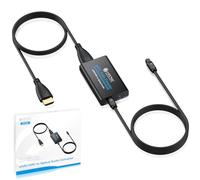 eSynic HDMI eARC ARC Audio Extracteur 24bit/192KHz PCM Dolby DTS | Sortie Optique, Audio Haute Résolution, PCM 2.0 Dolby 5.1 DTS 5.1, Compatible HDTV Barre de Son Home Cinéma, Montage Facile