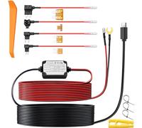 eSynic Kit de Câblage de Type C Dashcam USB 12V-24V 5V Kit de Câblage Dur Dashcam pour Caméra de Tableau Bord avec Adaptateur Mini et Micro USB 4 Types de Fusibles Mini/LP ACS ATO Micro2 etc.