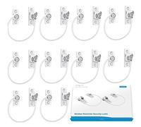 eSynic Lot de 10 entrebâilleurs de fenêtre pour fenêtre UPVC avec vis et clés pour limiter la distance d'ouverture et la ventilation, parfaits pour une utilisation domestique publique et commerciale,
