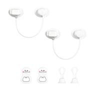 eSynic Lot de 2 verrous adhésifs puissants pour réfrigérateur avec clé magnétique et tire-bouchon, serrures de placard de sécurité sans perçage, verrouillages amovibles en alliage de zinc pour armoire