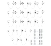 eSynic Lot de 20 entrebâilleurs de fenêtre en UPVC pour chat et enfant - Limitation de la distance d'ouverture et de ventilation - Avec clés auto-vissées pour fenêtre en PVC, bois ou aluminium