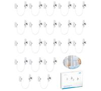 eSynic Lot de 20 entrebâilleurs de fenêtre pour sécurité enfant UPVC solide 185 mm long verrous de sécurité antivol en bois UPVC pour la maison, le bureau, l'usine, la ferme, etc
