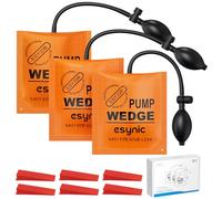 eSynic Lot de 3 sacs gonflables en TPU lisse pour porte de levage - 134,7 kg - Avec 4 cales en plastique - Orange