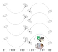 eSynic Lot de 8 entrebâilleurs de fenêtre populaires pour porte de fenêtre et fenêtre de sécurité pour enfants en UPVC avec clés, parfaits pour les applications publiques à la maison - Blanc