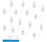eSynic Lot de 8 verrous de fenêtre sans perçage en UPVC - Support adhésif solide et non marquant - 2 façons de fixer les verrous de sécurité pour enfants et chats - Fonctionne sur tous les types de
