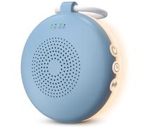 eSynic Machine à Bruit Blanc Bébé Aide au Sommeil de Bébé avec 12 Sons Apaisants Veilleuse Réglage Contrôle du Volume Veilleuse Bruit Blanc Minuterie Fonction Mémoire Haut-parleur sans Fil (Bleu-gris)