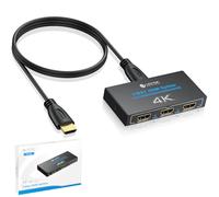 eSynic Splitter HDMI 1 Entrée 3 Sorties Répartiteur HDMI 4K@30HZ 15.5mm Coque en Métal Plug and Play Distributeur HDCP 1.4 Hdcp Bypass Support Dolby/DTS pour HDTV PC Blu-Ray PS3 PS4 PS5 Xbox DVD
