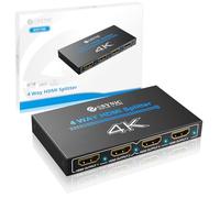 eSynic Splitter HDMI 4K Répartiteur HDMI 1 en 4 Sorties-Résolution 4K x 2K 576i/576P/720p/1080i/1080p et Résolutions 3D-Compatible avec XBox/HDTV/PS3/PS4