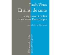Et ainsi de suite, la regression a l'infini et...
