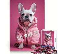 Et Alors Puzzle de 1000 pièces représentant Un Chien en Sweat Capuche Rose idéal pour Les Adolescents Jeu de logique pièce de Collection découpée avec précision Parfaite pour Les Moments