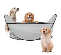 Et Cape de coupe de poils, grand tablier gris confortable pour animal de compagnie, bavoir de rasage en tissu polyester, outil de toilettage pliable, fournitures pour animaux de compagnie, accessoires