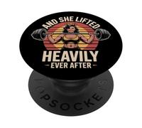 Et elle a soulevé lourdement Ever After Crown PopSockets PopGrip Adhésif