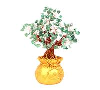 et Feng Shui Richesse Chance Bonsaï en Cristal Naturel pour Bureau, Maison, décoration de Bureau, Ornements, Arbre d'argent Chakra (Couleur : Gris)
