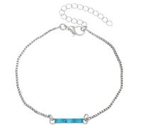 Et Mm Largeur Bijoux For Women Dainty Gold Bracelet With Birthstone Birthday For Her Stocking Stuffers For Teens Plated Adjustable Bracelet Anniversary Jonc Bracelet Plaqué Bracelets (White, One Size)