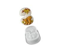 Et moule à bougie feuillage avec détail en relief en relief, C | Le corps flexible en silicone en forme de chiffre aide à libérer les morceaux de cire formés tout en conservant