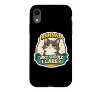 Et Pourquoi Devrais-Je m'en Soucier? Blague Amusante pour Chat, Papa, Maman, propriétaire Amant Coque pour iPhone XR