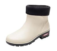 Et Sabots Été Women's Spring Summer Autumn And Winter Short Sleeved Cotton Removable And Washable Outdoor Fashion Work Fishing Car Wash Kitchen Non Warm Rain Bottines Et Bottines Talons (Beige, 37)