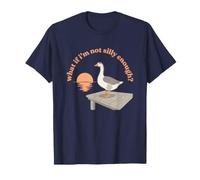 Et si Je ne suis Pas Assez Stupide Funny Silly Goose Meme Sunset T-Shirt