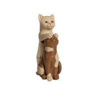 et statue de champignon, sculpture espiègle mignonne, figurine réaliste à tête tordue curieuse, objets de collection parent-enfant, décoration de chaton avec visière, cadeau pour amoureux de la nature
