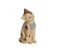 et statue de champignon, sculpture espiègle mignonne, figurine réaliste à tête tordue curieuse, objets de collection parent-enfant, décoration de chaton avec visière, cadeau pour amoureux de la nature