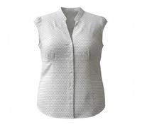 Et une chemise à manches courtes épicée et cintrée avec boutonnière, haut décontracté pour filles et jeunes femmes, t-shirt à la mode, Blanc., M