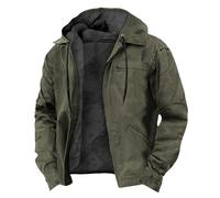 Et Ventes Flash, Blousons Homme Hiver Chaude Veste Polaire Retro de Travail Classique Blouson Automne Chasse Bûcheron Jacket Adulte Marque Vert Menthe 4XL