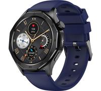 ET480 Smartwatch, montre de sport, écran 1,43 pouces, traqueur de fitness, Bluetooth 5.2, plusieurs modes de sport, bracelet en silicone, bleu