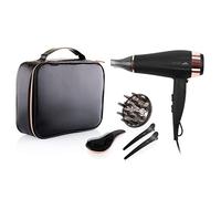 ETA Fenite Black Edition Sèche-Cheveux Pliable 2200W, Fonction Ion, Mode Froid, Très Léger, Diffuseur, Sac de Voyage, 3 Réglages de Température, 2 Vitesses, Sèche-Cheveux de Voyage