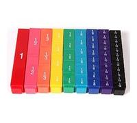 ETA hand2mind Plastic Rainbow Fraction Tower Linking Cubes (Set of 51) G
