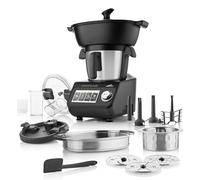 ETA Leonardo Plus Robot de cuisine avec fonction de cuisson et balance, cuisson à la vapeur, 1000 W, bol en acier inoxydable de 3,5 l, écran LCD avec de nombreuses recettes intégrées, 15 fonctions