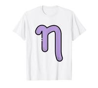 ETA Minuscule - Septième Lettre de l'alphabet Grec T-Shirt Graphique avec Valeur