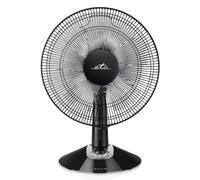 ETA Ventilateur de table Zefir, 45 W, 30cm de diamètre, compact & léger, 4 modes de débit d'air, éclairage par panneau LED, fonction oscillation, ventilateur