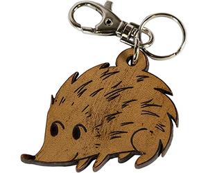 Etabeta Artigiano Toscano - Porte-clés Hérisson en cuir véritable - Série Animaux de la Forêt d'Anna B. - Fabriqué en Italie