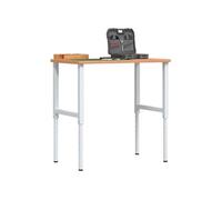 Etabli 100x60x(71,5-98) cm bois massif de hêtre rectangulaire, table de travail, poste de travail, table de travail 3309706