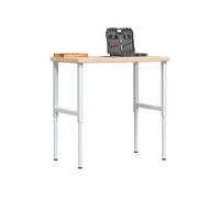 vidaXL Établi 100x60x(73-99,5) cm bois de chêne massif rectangulaire