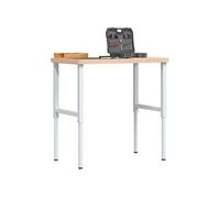 vidaXL Établi 100x60x(73-99,5) cm bois massif de hêtre rectangulaire