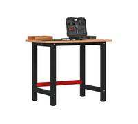 vidaXL Établi 100x60x81,5 cm bois massif de hêtre rectangulaire