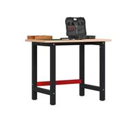 vidaXL Établi 100x60x81,5 cm bois massif de hêtre rectangulaire