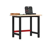 vidaXL Établi 100x60x83 cm bois de chêne massif rectangulaire