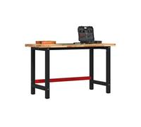Établi 140x60x83 cm bois massif d'acacia rectangulaire table de travail vidaXL